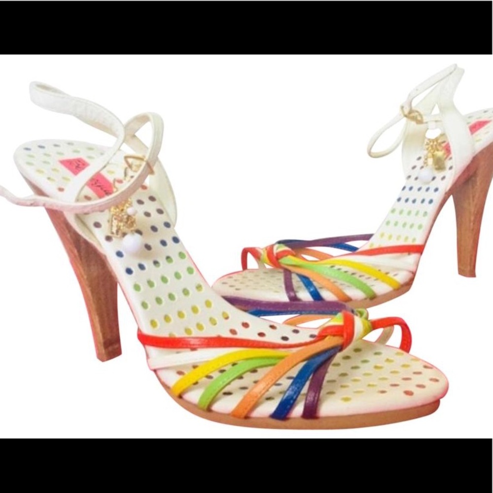 Betsy Johnson Rainbow Brite Pride Cha Cha Heels